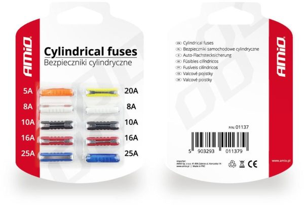 Autopoistky 10 ks blister cylindrické
