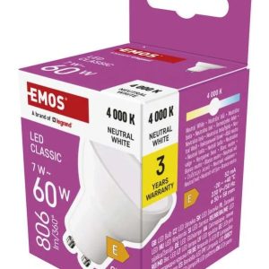 LED žiarovka Classic MR16 / GU10 / 7 W (60 W) / 806 lm / neutrálna biela
