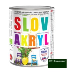 Slovakryl  0551 tmavozelený  0,75 kg
