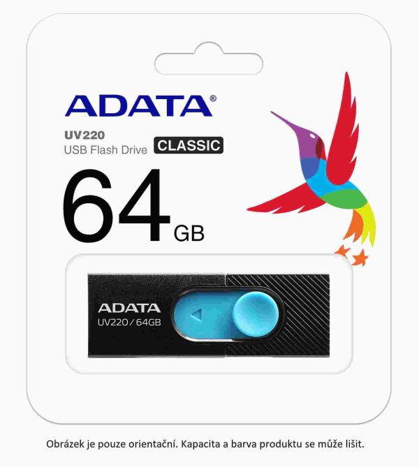 ADATA Flash Disk 32GB UV220, USB 2.0 Dash Drive, bílá/šedá