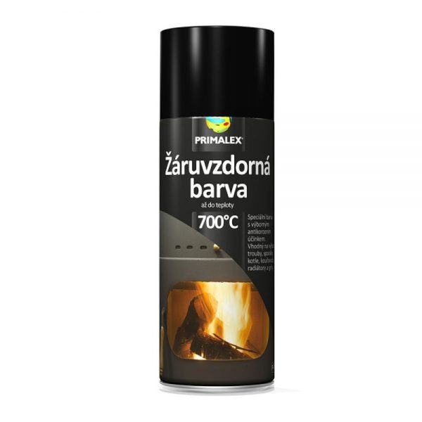 Sprej žiaruvzdorná farba do 700°C  čierna  400 ml Primalex
