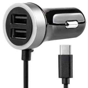 Nabíjačka do auta 12/24 V Micro C + 2xUSB 2,4A PCH PRO -3