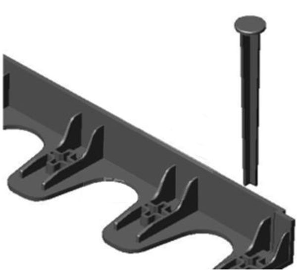 Obrubnik neviditeľný  45     45x80x1035 mm 72 ks/kar