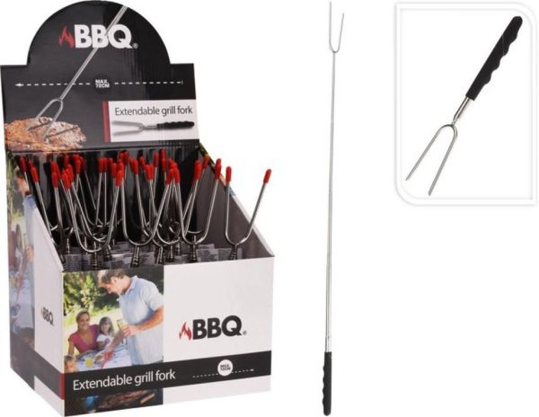 Ražeň vidlica grilovacia teleskopická 72cm  KLC