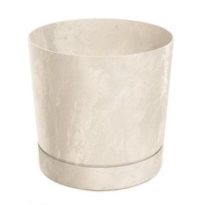 Kvetináč TUBO P BETON effect 29,2cm krémový
