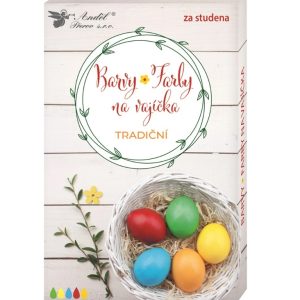 Farby na vajíčka tradičné, 5 ks v balení, farbenie za studena