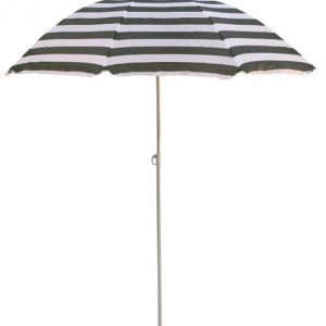 Slnečník 180 cm bielo-zelené pásy