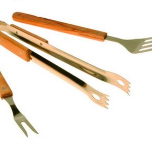 Náradie grilovacie nerez+drevo 38cm, sada 3ks
