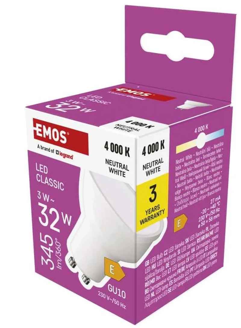 LED žiarovka GU10, 3W / 32W, Neutrálna biela – BauSHOP Stavebniny Široke LED žiarovka GU10, 3W / 32W, Neutrálna biela BauSHOP Stavebniny Široke Akcia 13957
