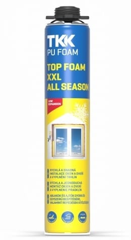 PU Pena pištoľová TKK TOP FOAM XXL ALL SEASON 870ml – BauSHOP Stavebniny Široke PU Pena pištoľová TKK TOP FOAM XXL ALL SEASON 870ml BauSHOP Stavebniny Široke Akcia 14923
