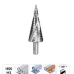 Stupňovitý vrták 4-12mm HERMAN DM-60 HSS BauSHOP Stavebniny Široke Akcia 18207