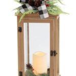 Lampáš LED teplá biela, 3xAAA, časovač, hnedý, 20x20,5x51cm BauSHOP Stavebniny Široke Akcia 28543