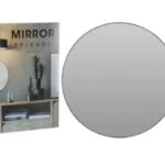 Zrkadlo nástenné okrúhle 55cm čierny kovový rám BauSHOP Stavebniny Široke Akcia 56114