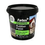 Farba Farbex Rubber Paint 1,2 kg / čierna BauSHOP Stavebniny Široke Akcia 8463