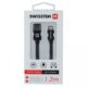 Adaptér Swissten kábel Iphone textil USB/Lightning 1,2m čierny BauSHOP Stavebniny Široke Akcia 987995