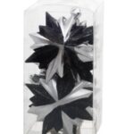 Ozdoba MagicHome Vianoce, 6 ks, čierno - strieborná, 8x9,5 cm BauSHOP Stavebniny Široke Akcia 17704