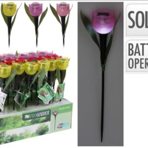 Lampa solárna tulipán 5x30 cm mix BauSHOP Stavebniny Široke Akcia 18872