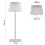 LED stolná lampa KATIE, dobíjacia, biela BauSHOP Stavebniny Široke Akcia 25739