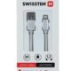 Adaptér Swissten dátový kábel Iphone textil USB/Lightning 1,2m strieborný BauSHOP Stavebniny Široke Akcia 987979