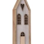 Dekorácia domček 29,5 cm drevo prírodná BauSHOP Stavebniny Široke Akcia 29501