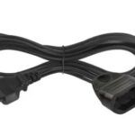 Dvojžilový pohyblivý prívod 5 m / 1 zásuvka / čierny / PVC / 0,75 mm2 BauSHOP Stavebniny Široke Akcia 29535