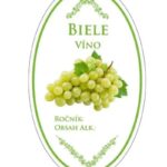 Samolepka na fľašu BIELE VÍNO domáce 16ks etikiet BauSHOP Stavebniny Široke Akcia 56112