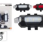 Svetlo na bicykel USB predné BI + zadné ČRV sada 2 diely BauSHOP Stavebniny Široke Akcia 30482