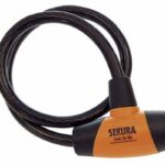 Zámok Sekura na kľuč 12x850mm na karte dymový