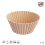 Formička silikón košíček muffiny 6 ks béžová | BauSHOP Stavebniny Široké Akcia
