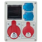 Plastový rozvádzač zásuvkový R-BOX 240 (1x16/5,1x32/5,2x250V)