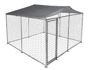 Voliéra pre psa, klietka, so strechou, 3x3x2,1 m AKCIA